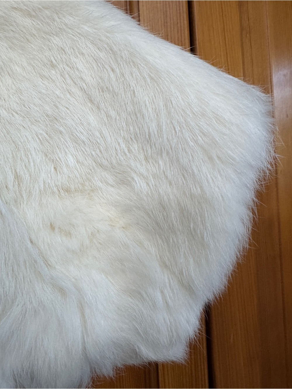Y2K bebe Genuine Rabbit Fur Capelet Shrug with Rhinestone Clasp Sz S - Picture 8 of 10